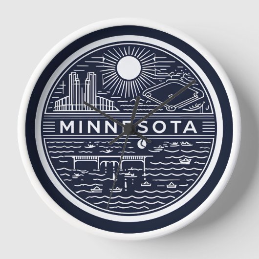 Minnesota Ball Wall Clock (Voorkant)