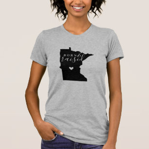 Minnesota Born en T-shirt van de verhoogde staat