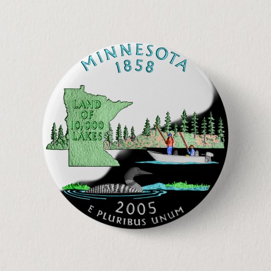 Minnesota-Button Ronde Button 5,7 Cm (Voorkant)