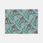 Minnesota Cartoon Map Fleece Deken (Voorkant (Horizontaal))