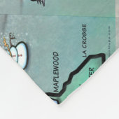 Minnesota Cartoon Map Fleece Deken (Hoek)