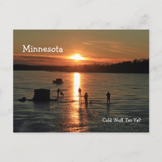 Minnesota "Cold 'Nuff 'Fer 'Ya ?" Carte postale (Devant)