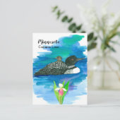 Minnesota Common Loon Waterverf Lake Briefkaart (Staand voorkant)