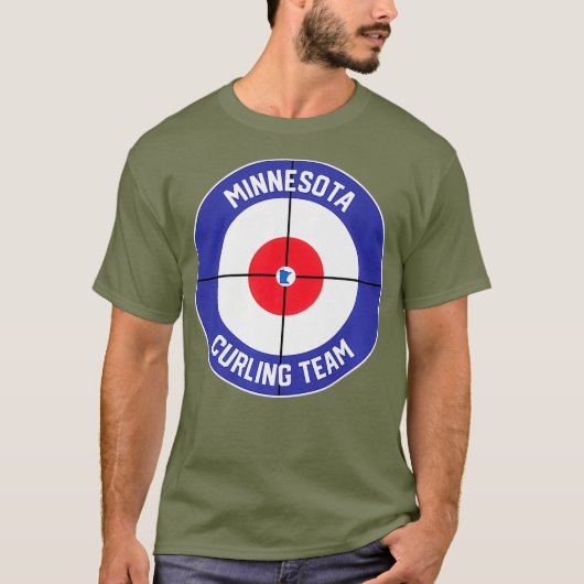 Minnesota Curling Team Sweep Rock MN State T-shirt (Voorkant)