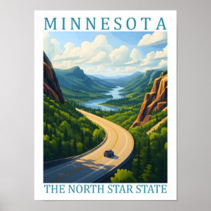 Minnesota, de Amerikaanse reisplaats van de North Poster
