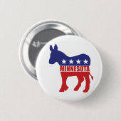 Minnesota Democraat Donkey Ronde Button 5,7 Cm (Voorkant /achterkant)