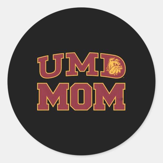 Minnesota Duluth Umd Bulldogs Moeder Ronde Sticker (Voorkant)