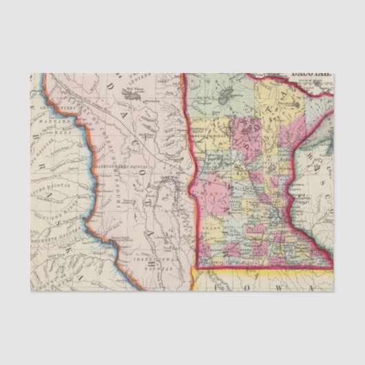 Minnesota en Dacotah Tissuepapier (Voorkant)
