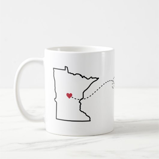Minnesota en Utah - Coeur2Coeur Coffee Mug (Gauche)