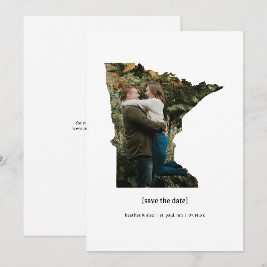 Minnesota Enregistrer le Carte photo de date (Devant / Derrière)