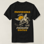 Minnesota Fighting Saints Retro Defunct Hockey T-shirt (Design voorkant)