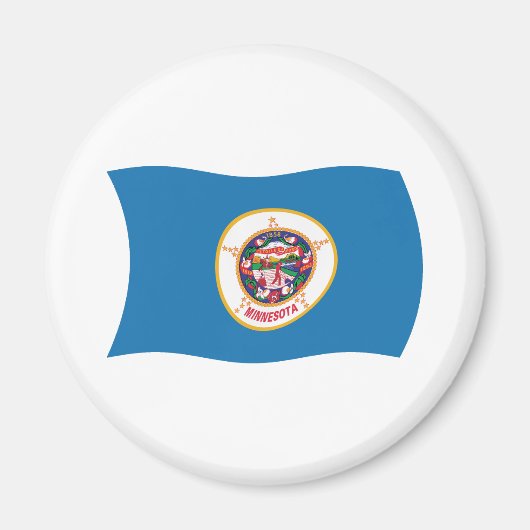 Minnesota Flag Magnet Magneet (Voorkant)