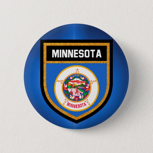 Minnesota Flag Ronde Button 5,7 Cm (Voorkant)