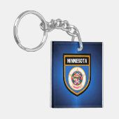 Minnesota Flag Sleutelhanger (Voorkant Links)