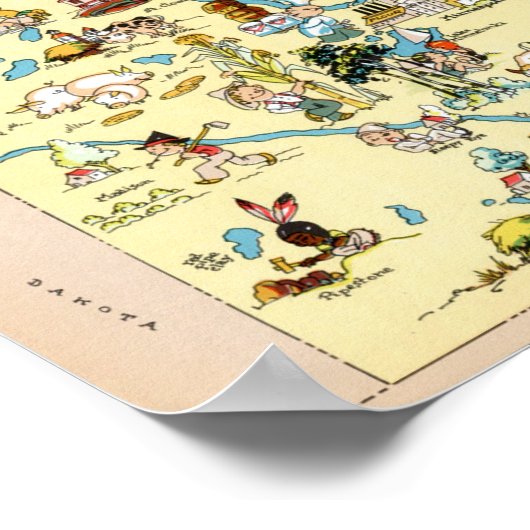 Minnesota Funny Map Poster (Hoek)