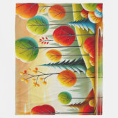 Minnesota Herfst Forest en Lake Fleece Deken (Voorkant)