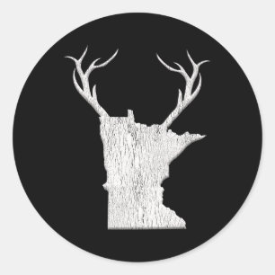 Minnesota Hertenjacht Shirt - Hertenjacht Ronde Sticker