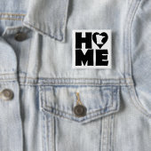 Minnesota Home Heart State Button Badge Pin (In situ)