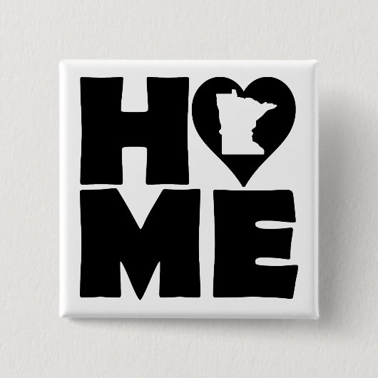 Minnesota Home Heart State Button Badge Pin (Voorkant)