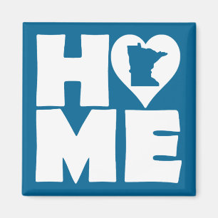 Minnesota Home Heart State Fridge Magnet Magneet
