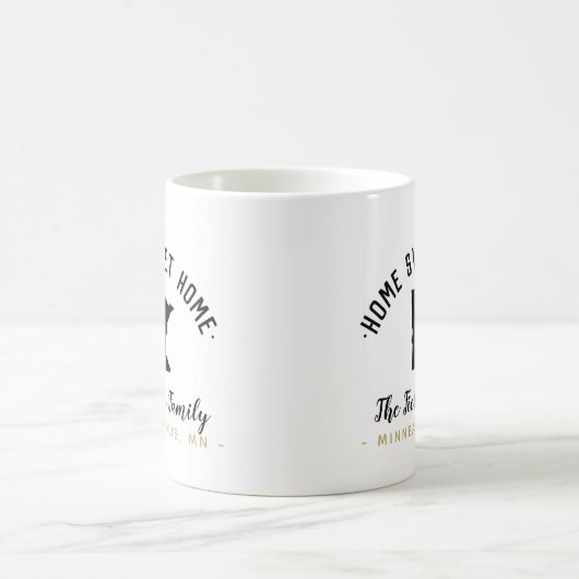 Minnesota Home Sweet Home Familie Monogram Mok (Center)