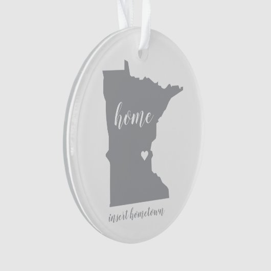 Minnesota Hometown Personalized Ornament (voorkant)