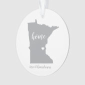 Minnesota Hometown Personalized Ornament (voorkant)