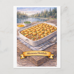 Minnesota Hotdish (Amerikaanse Voedsel Serie) Post Briefkaart
