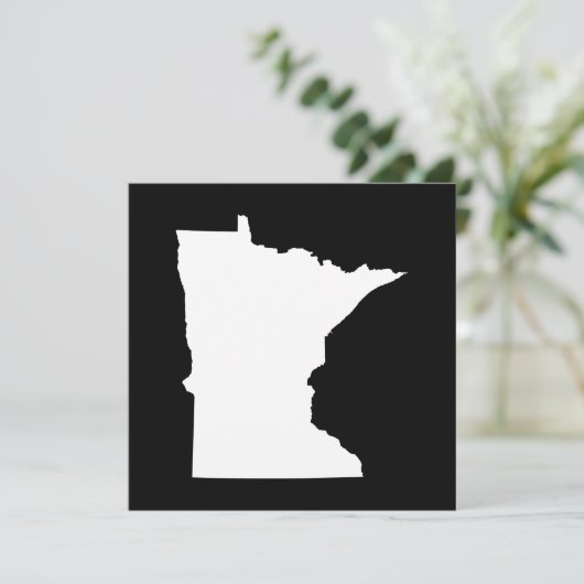 Minnesota in wit en zwart kaart (Staand voorkant)