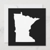 Minnesota in wit en zwart kaart (Voorkant)