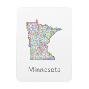 Minnesota-kaart Magneet