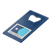 Minnesota Kredietkaart Flessenopener (Achterkant Gekanteld)