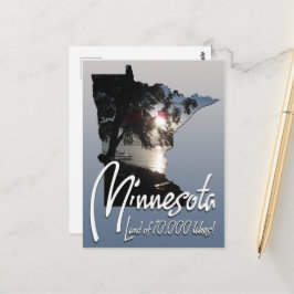 Minnesota Land van 10.000 Meren Briefkaart