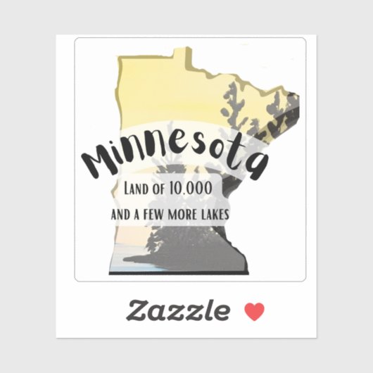 Minnesota, Land van 10.000 meren.. | Sticker (Vel)