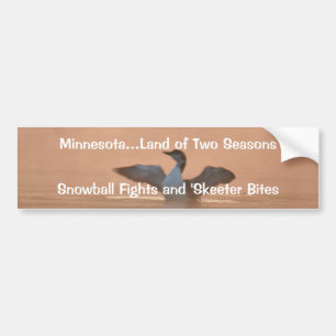 Minnesota...Land van twee seizoenen Bumpersticker
