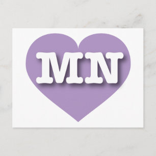 MInnesota Lavender Heart - Ik hou van MN Briefkaart