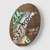 Minnesota Licentie Bord Map Clock Grote Klok (Hoek)