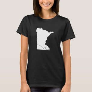 Minnesota Liefde Hart Home State Midwest  Re T-shirt