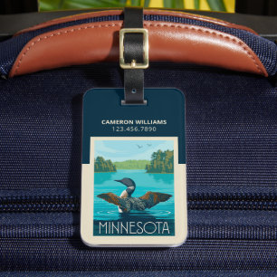 Minnesota   Loon Bagagelabel