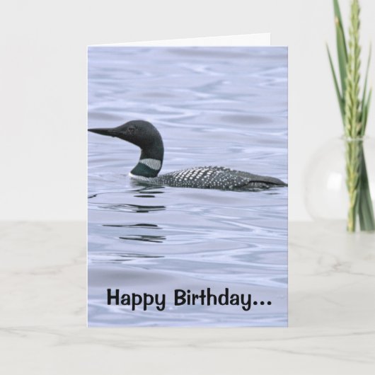 Minnesota Loon Birthday Card Kaart (Voorkant)