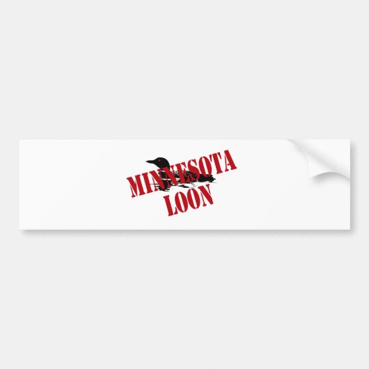 Minnesota Loon Bumpersticker (Voorkant)