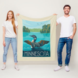 Minnesota Loon Fleece Deken