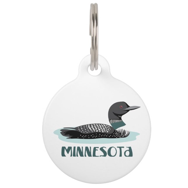 Minnesota Loon Huisdierpenning (Voorkant)