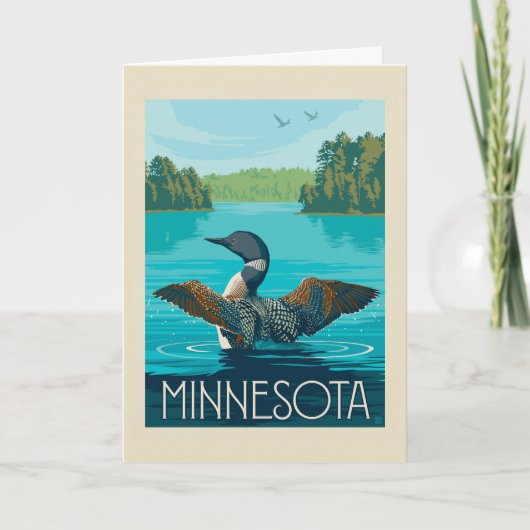 Minnesota | Loon Kaart (Voorkant)