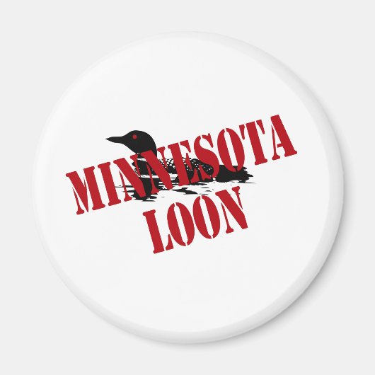 Minnesota Loon Magneet (Voorkant)