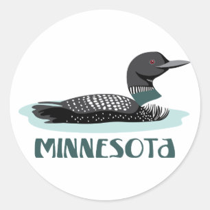 Minnesota Loon Ronde Sticker