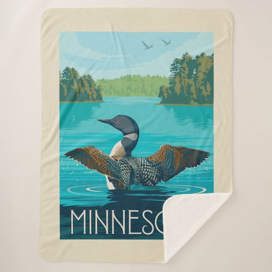 Minnesota | Loon Sherpa Deken (Voorkant)