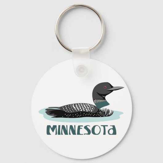 Minnesota Loon Sleutelhanger (Voorkant)