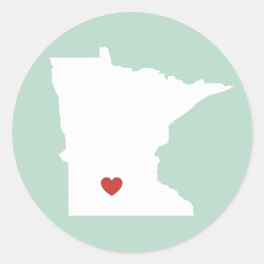 Minnesota Love - Autocollant personnalisable (Devant)
