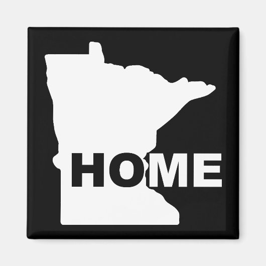 Minnesota Maison Loin de l'État Frigo Magnet (Devant)